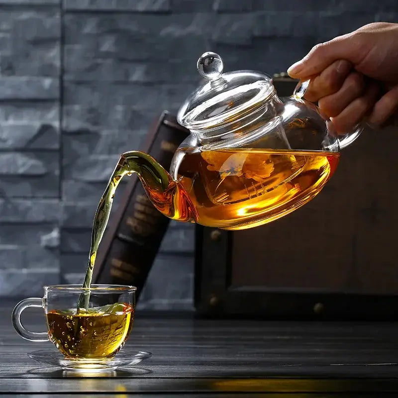 Borosilicate glass teapot