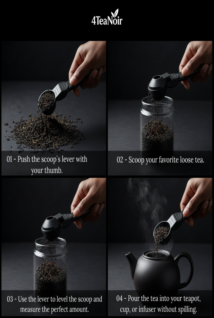 Multifunctional Powder Scoop.4teanoir.k011