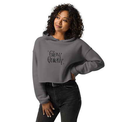 Hoodie Glow Quietly, back Shine loudly.4Teanoir. Grey