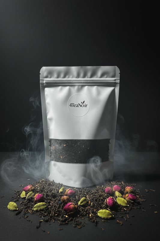 Cardamon Cloud - zwarte thee met bergamot, kardemom en rozenknopjes.