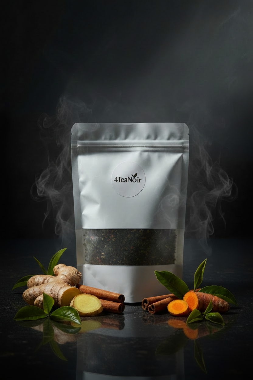 Golden Rise - groene thee met gember, kaneel en kurkuma