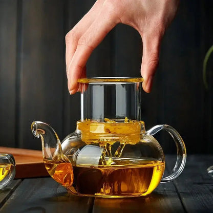 Borosilicate glass teapot