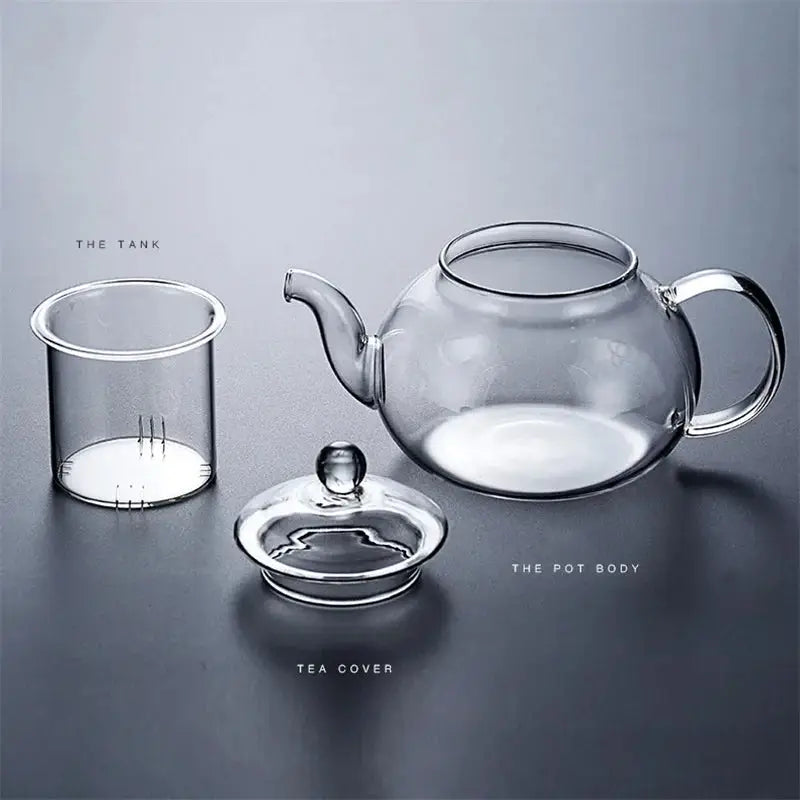 Borosilicate glass teapot
