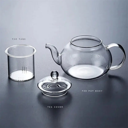Borosilicate glass teapot