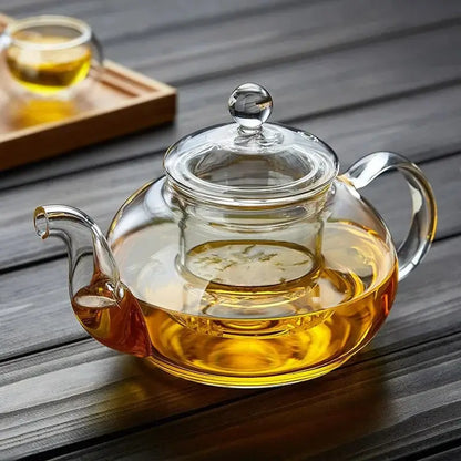 Borosilicate glass teapot