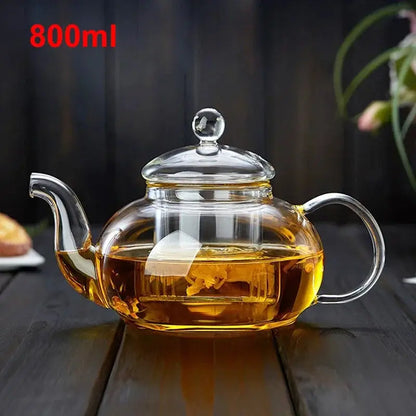 Borosilicate glass teapot