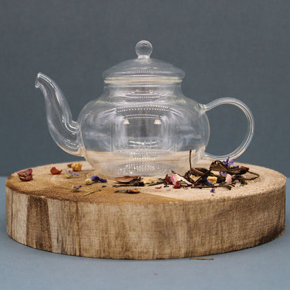 Glazen theepot met theezeef – Rond Pearl – 400 ml