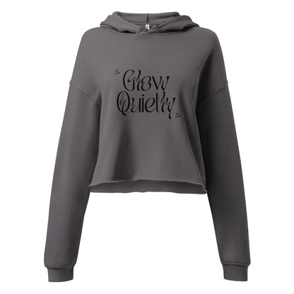 Hoodie Glow Quietly, back Shine loudly.4Teanoir. Grey